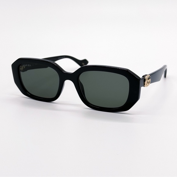 NEW GUCCI GG1535S 001 GEOMETRIC BLACK GREY WOMEN SUNGLASSES GUCCI - Picture 4 of 14